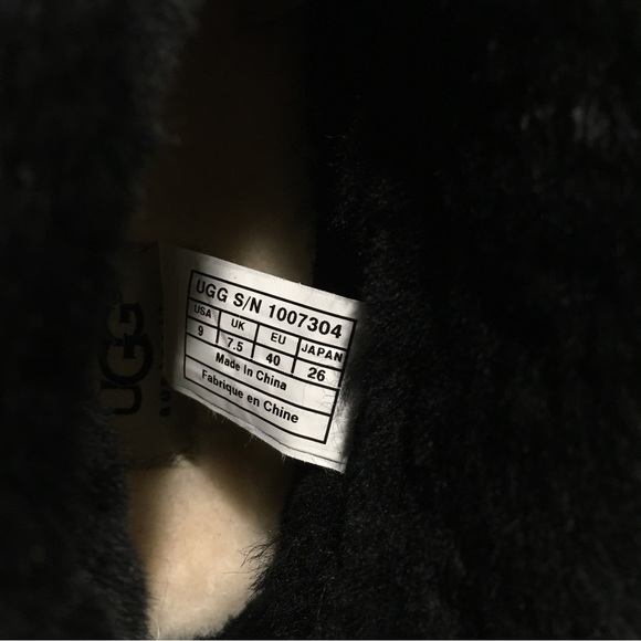 UGG NERINE BOOTIE SLIPPER -BLACK LAMB SUEDE / SHEEPSKIN CUFF WOMEN’S US 9 -NEW - Picture 9 of 10